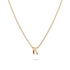 Initials Brick Alphabet Letter Necklace Rose Gold Layered Steel Jewellery